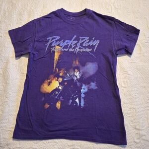 Prince Purple Rain short sleeve shirt Medium Prince on motorcycle VGUC